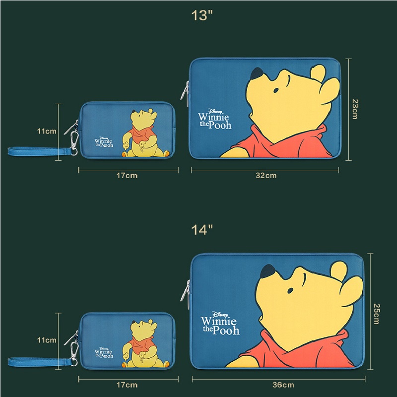 Túi Đựng Laptop 13/14 Inch In Hình Hoạt Hình Disney Dễ Thương