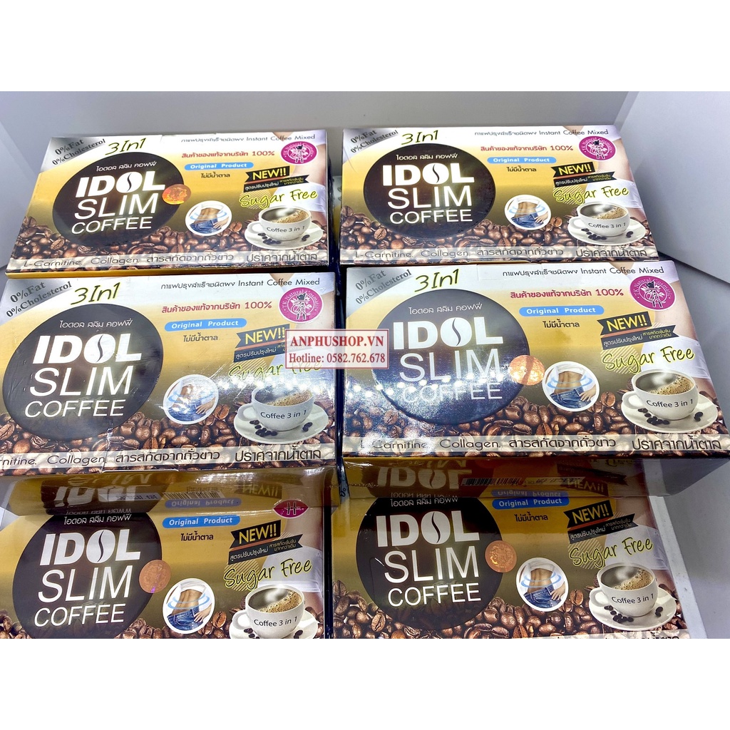 Cà phê Idol Slim+ giảm cân, giảm mỡ cấp tốc an toàn và hiệu quả (1 hộp 10 gói ) - Sản phẩm chính hãng Thái Lan