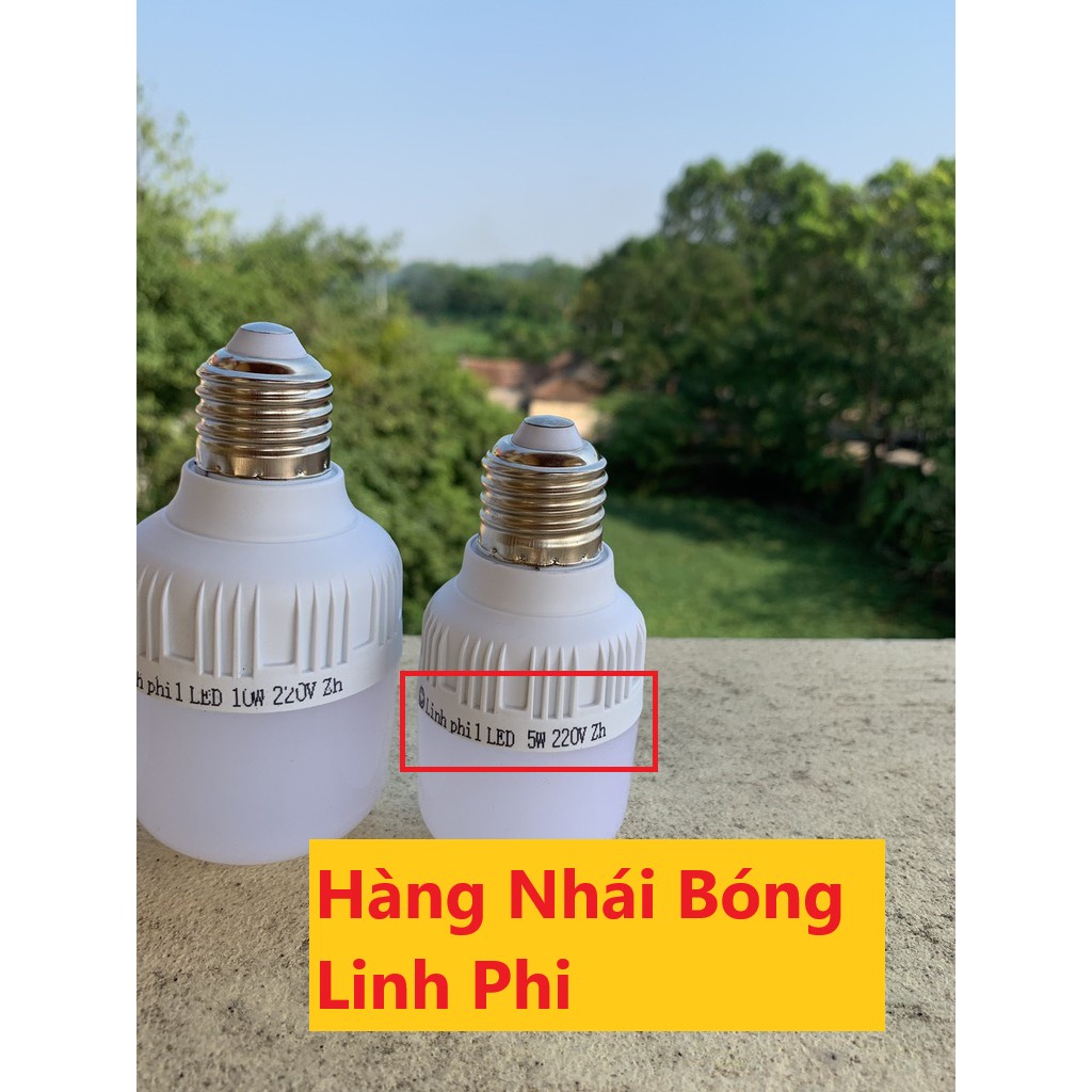 Bóng đèn LED trụ 5W 10W 15W 20W 30W 40W 50W 65W LINH PHI siêu sáng tiết kiệm điện, a/s trắng, Bảo hành đổi mới 6 tháng