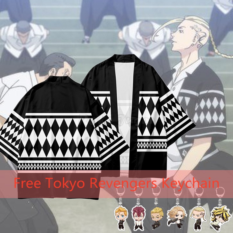 Áo Khoác Kimono Ngắn Tay In Họa Tiết Anime Tokyo Revengers 3D Cá Tính Độc Đáo
