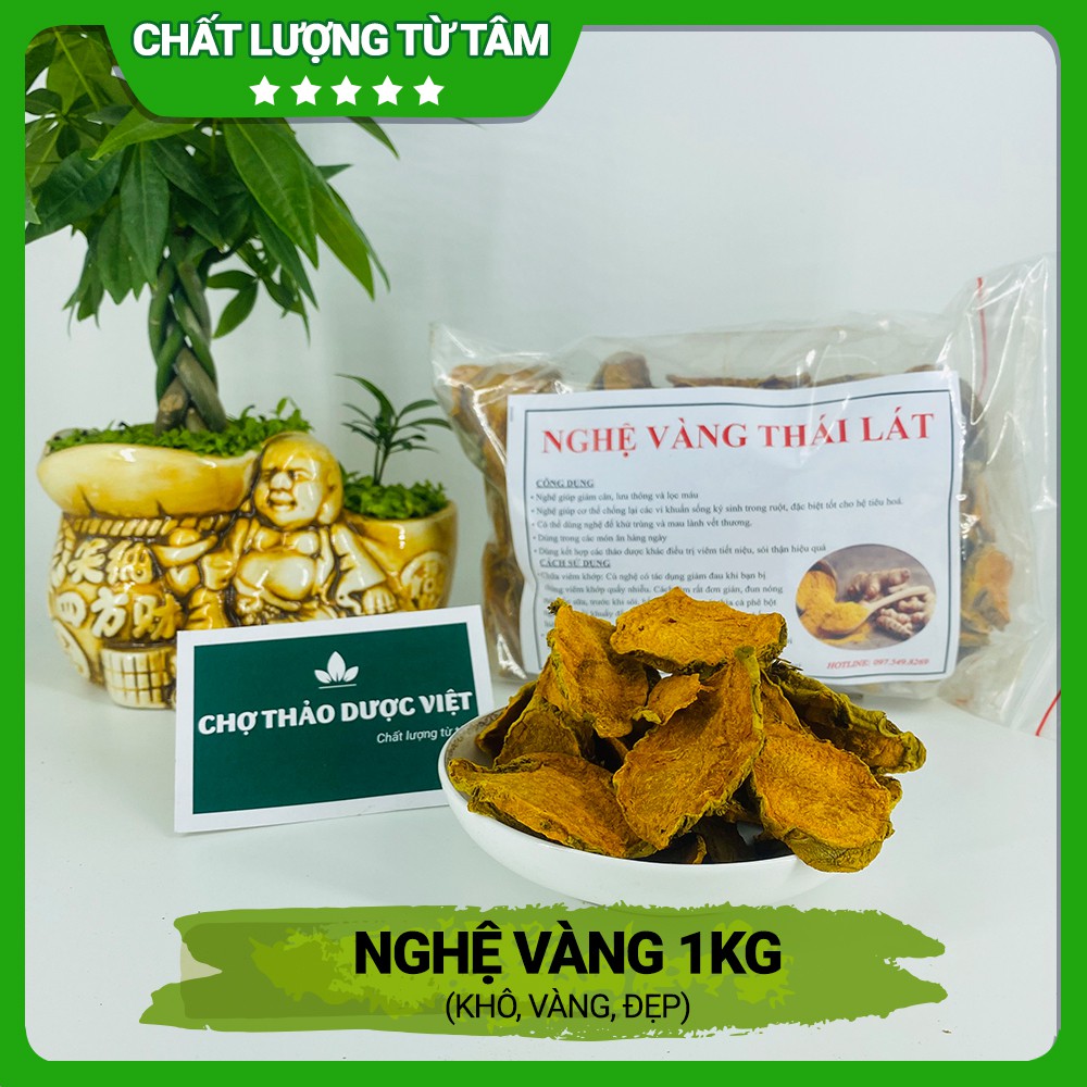 Nghệ vàng khô thái lát 1kg - Chợ Thảo Dược Việt