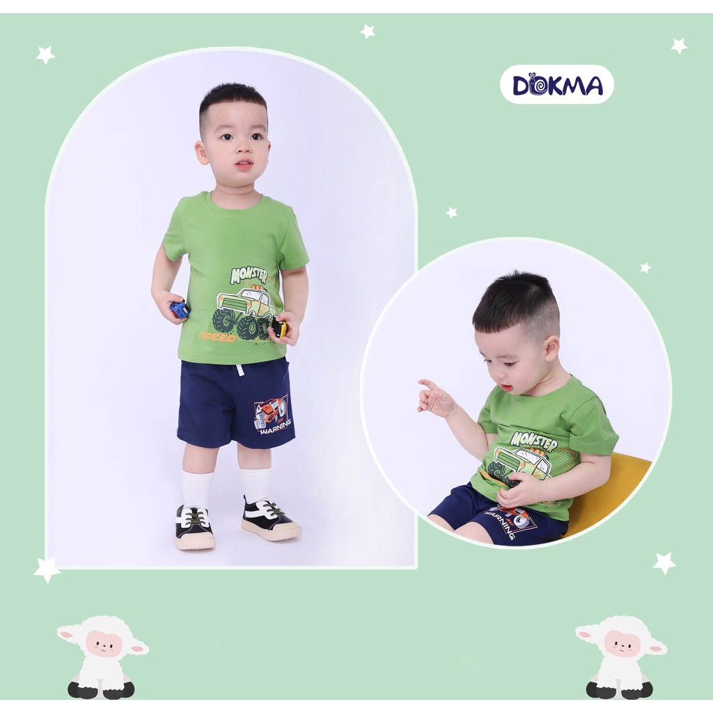 DA924 Áo cộc tay cổ tròn DOKMA KID (2-6Y)