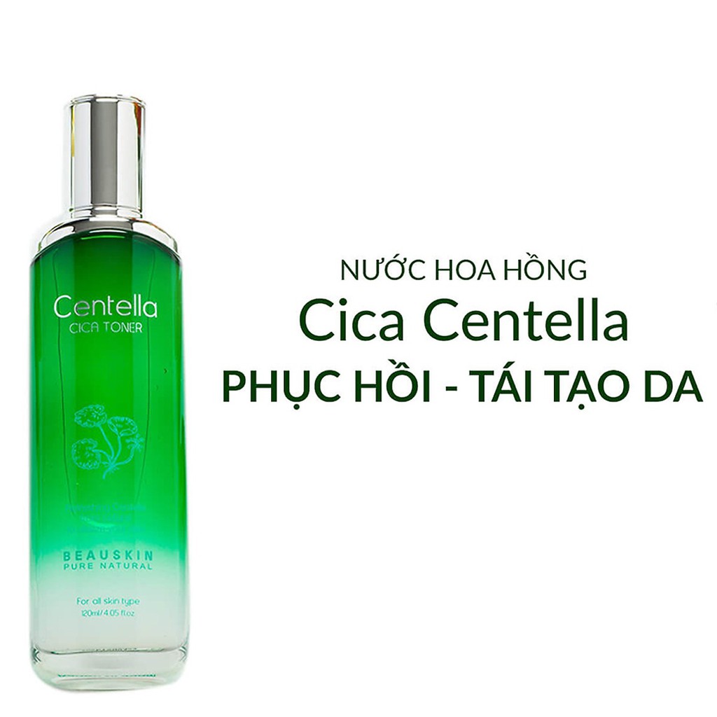 Nước hoa hồng phục hồi tái tạo da Beauskin Centella Cica Toner Hàn Quốc 120ml