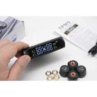 Cảm Biến Áp Suất Lốp Van Gắn Ngoài Bản Quốc Tế Pin Năng Lượng Mặt Trời TPMS Chống Nước Chuẩn IP67