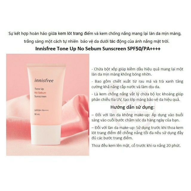 [ Tặng Quà ]_Kem chống nắng innisfree nâng tone chống nắng bảo vệ da hiệu quả 50ml | BigBuy360 - bigbuy360.vn