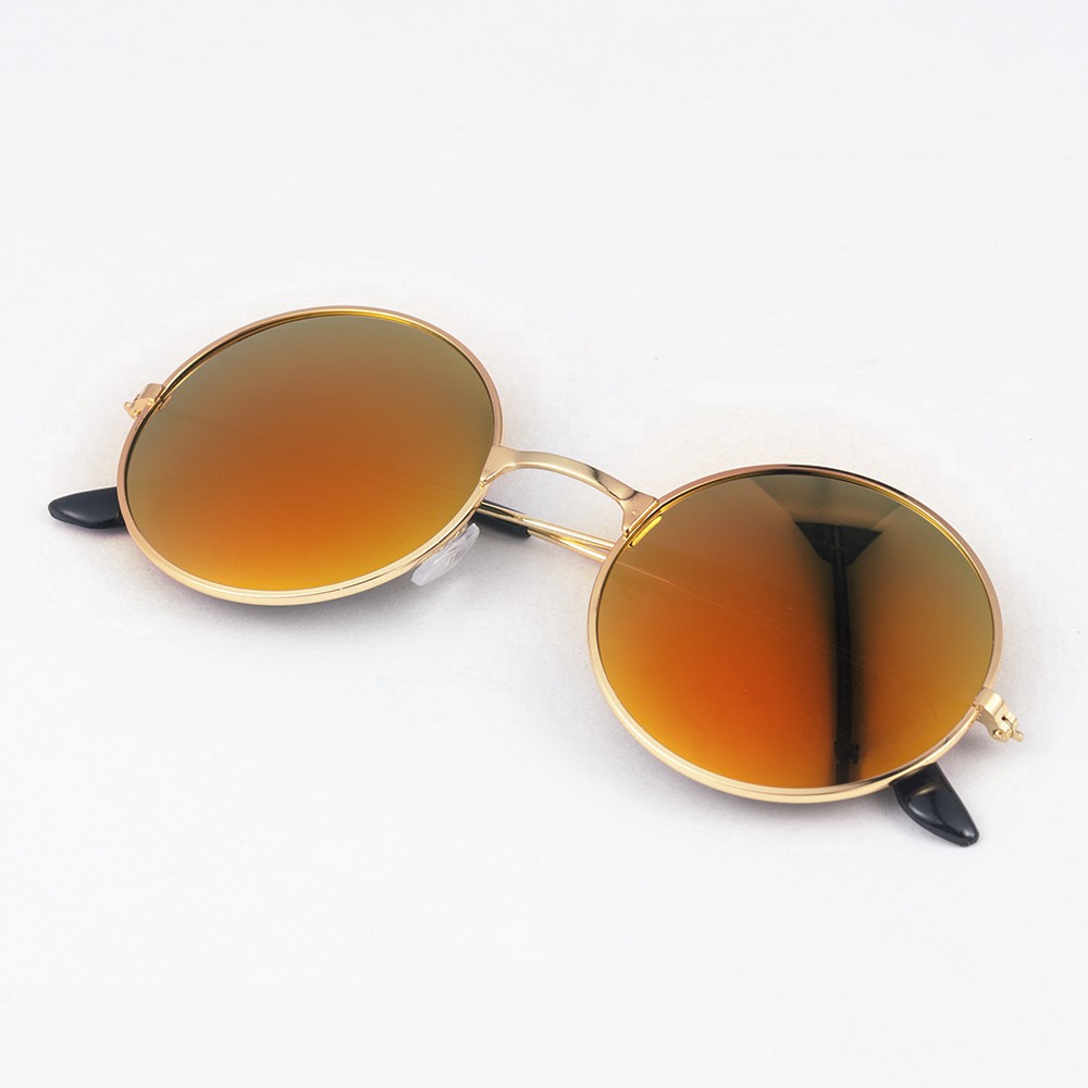 Kính mát tròn gọng kim loại kiểu dáng vintage thời trang cho nữ