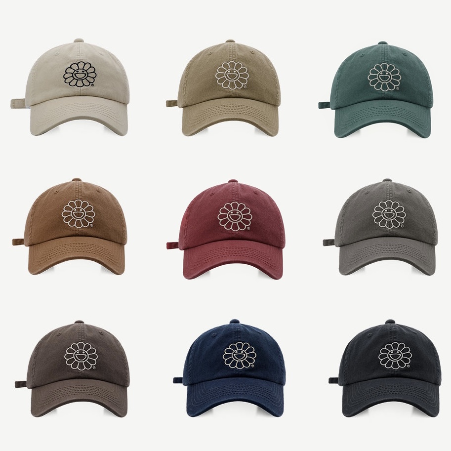 Mũ lưỡi trai MG STUDIO thêu họa tiết hoa hướng dương hoạt hình đẹp mắt