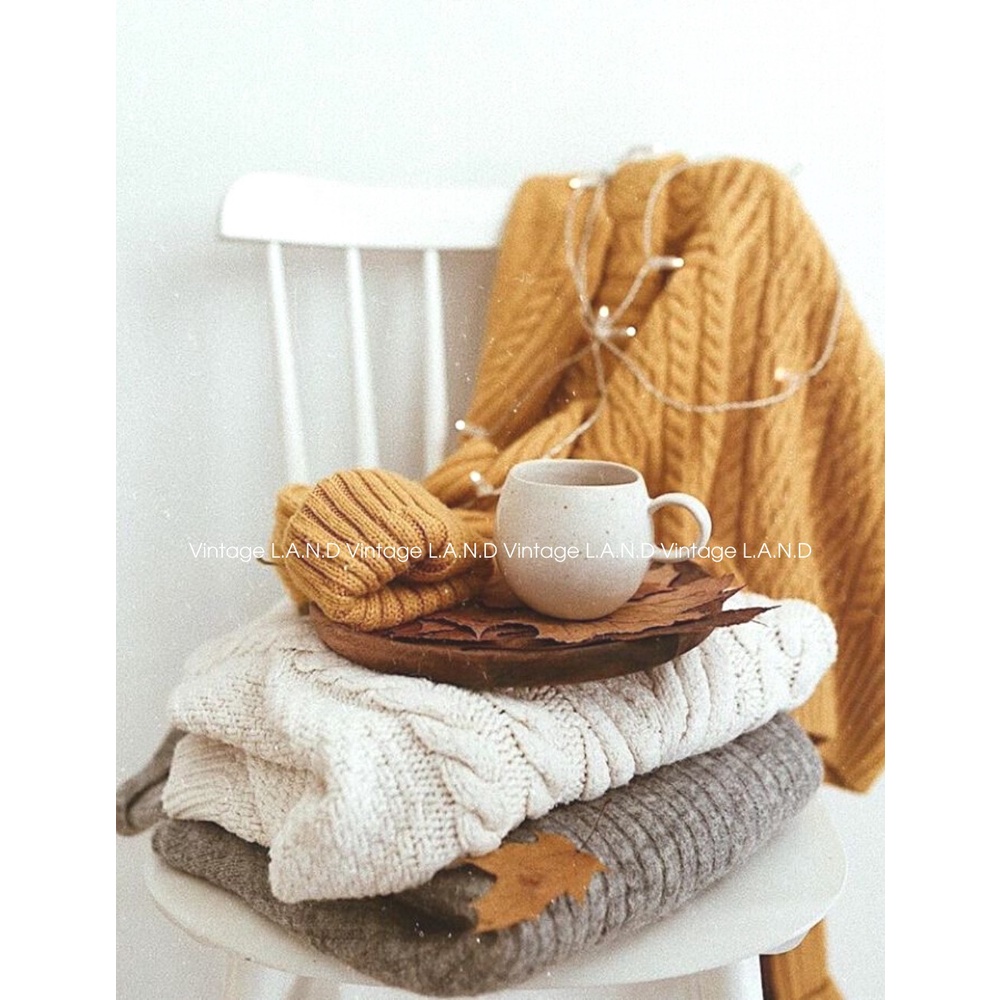 Áo khoác len cardigan nữ thổ cẩm họa tiết