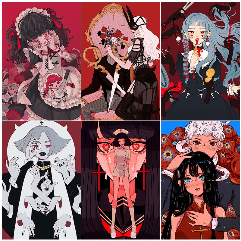 Bộ Tranh Đính Đá 5d Họa Tiết Hoạt Hình Độc Đáo Kích Thước 30x40cm Dùng Trang Trí Phòng Khách