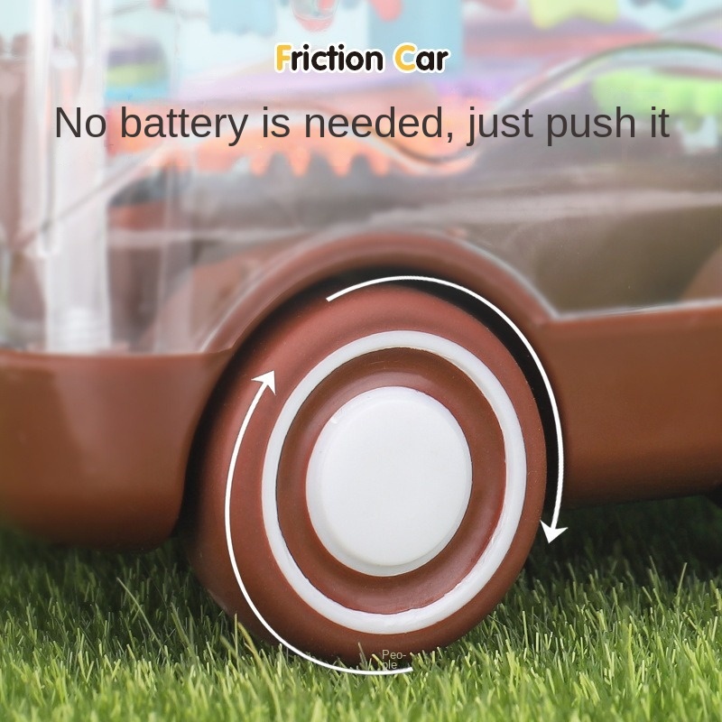 Đồ Chơi Xe Buýt GYLMY62 Trong Suốt Chống Rơi Cho Bé