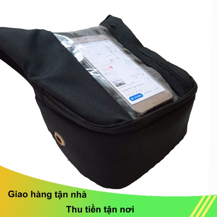 [Găng tay cảm ứng] Túi treo đầu xe máy Sunha  xem bản đồ Đứng Vải Bố dành cho xe ôm công nghệ phiên bản mới,MBS 1539