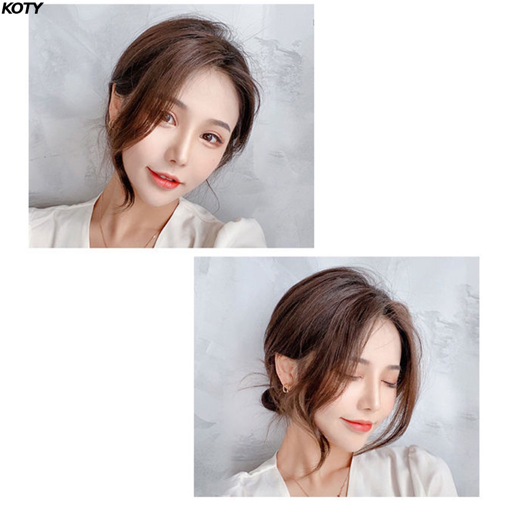 Tóc giả mái bay phong cách Hàn Quốc, tóc kẹp mái dài giả sang chảnh điệu đà cho nữ TG6