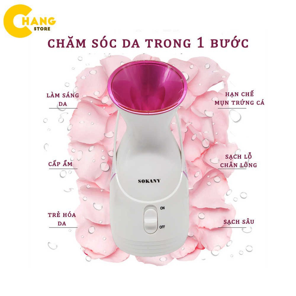 Máy xông mặt, máy xông hơi mặt Sokany - Hàng chính hãng, Chăm sóc da mặt tại nhà tiện lợi