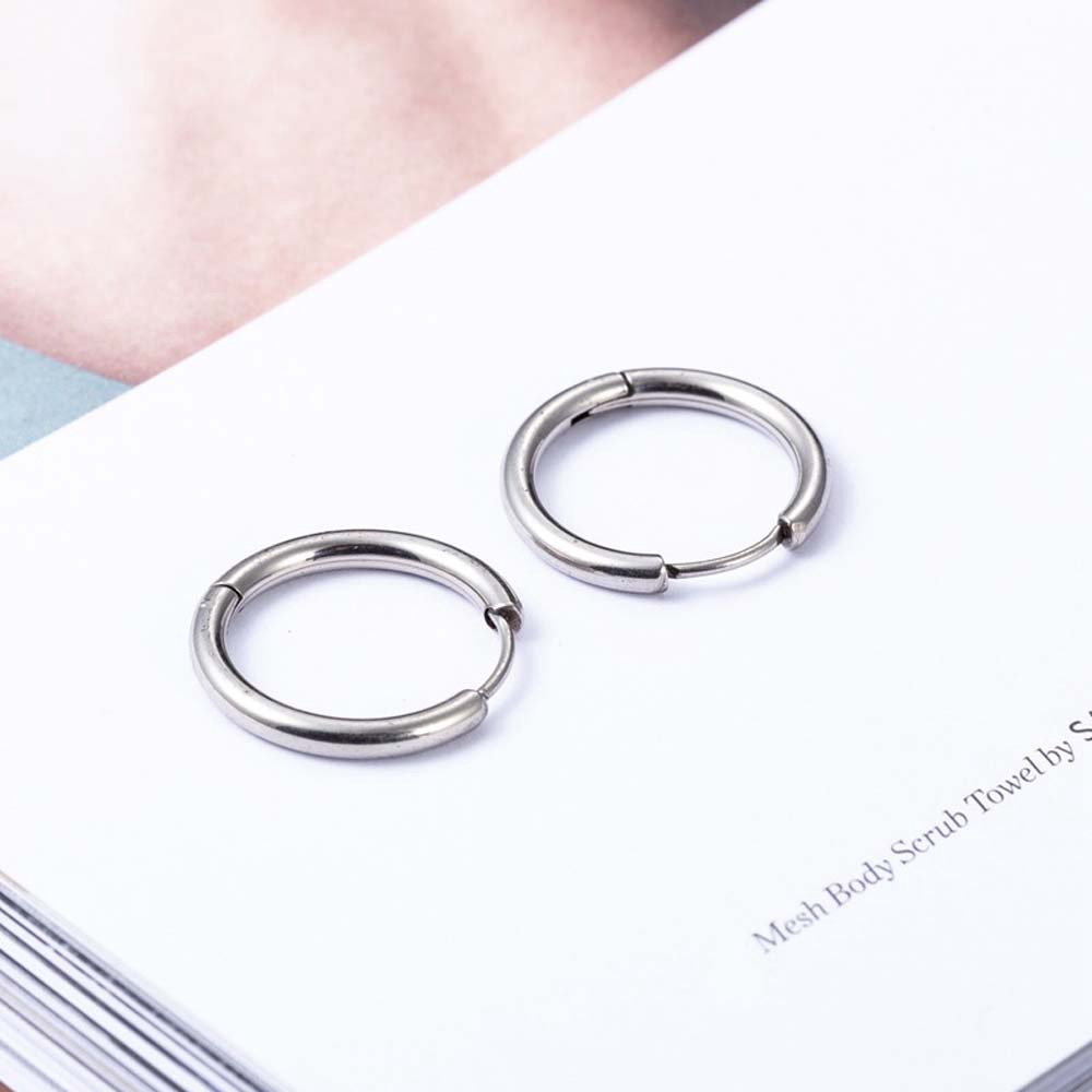 Đôi Bông Tai Hình Tròn Cá Tính Thời Trang Cho Nam Nữ