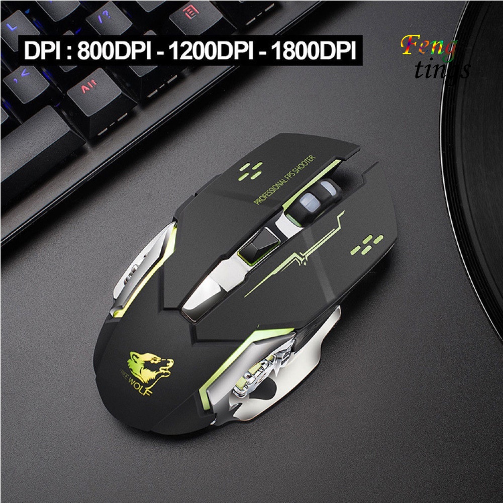 Chuột Gaming Không Dây Có Đèn Led Và Đầu Nhận Usb