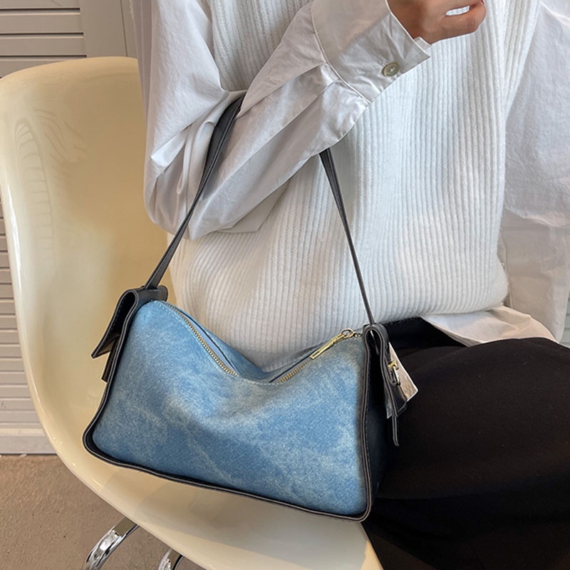 Túi Đeo Vai / Kẹp Nách Màu Sắc Tương Phản Thời Trang Cho Nữ