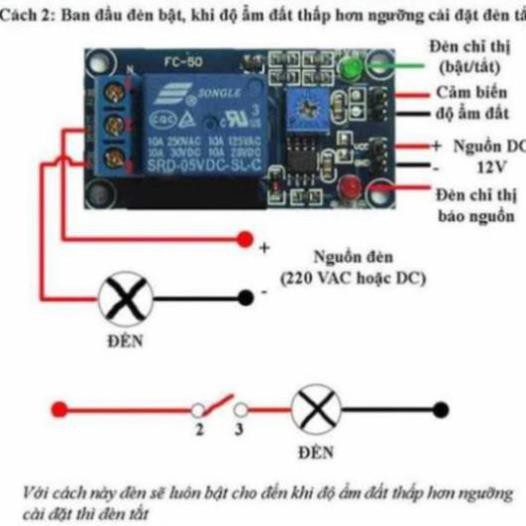 Mạch công tắc cảm biến độ ẩm đất FC50