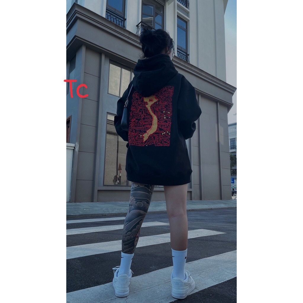 Áo Hoodie Mê Cung Sử Việt Hình in 5D to đẹp,Áo Nam Nữ Chất nỉ cotton  Fom áo to thụng  Siêu hót