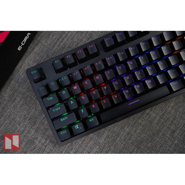 Bàn phím cơ E-Dra EK387 Switch Huano Version 2021 I Tặng thêm Keycap + Đèn Led USB I BH 24 T I Gaming TKL Edra EK387