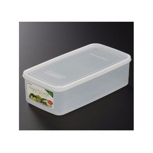 Hộp đựng thực phẩm chữ nhật, nắp dẻo mềm Inomata 1300ml cao cấp kháng khuẩn an toàn, không chứa BPA của Nhật Bản