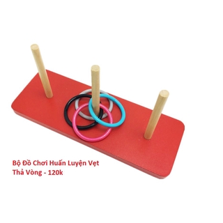 Đồ Chơi Huấn Luyện Vẹt Thả Vòng Bằng Gỗ