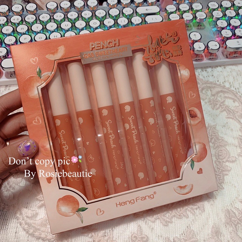 Set 5 son thỏi HENGFANG đào