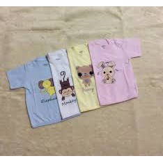 Áo cộc tay carter cài khuy vai cho bé từ 3 đến 10kg, áo cộc tay cotton in hình đẹp
