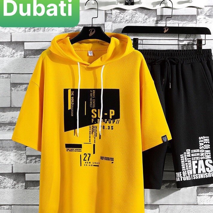 Đồ Bộ Nam, Đồ Thể Thao Nam, Set Thể Thao Nam In Chữ Sup, Đồ Bộ Có nón- Dubati Fashion