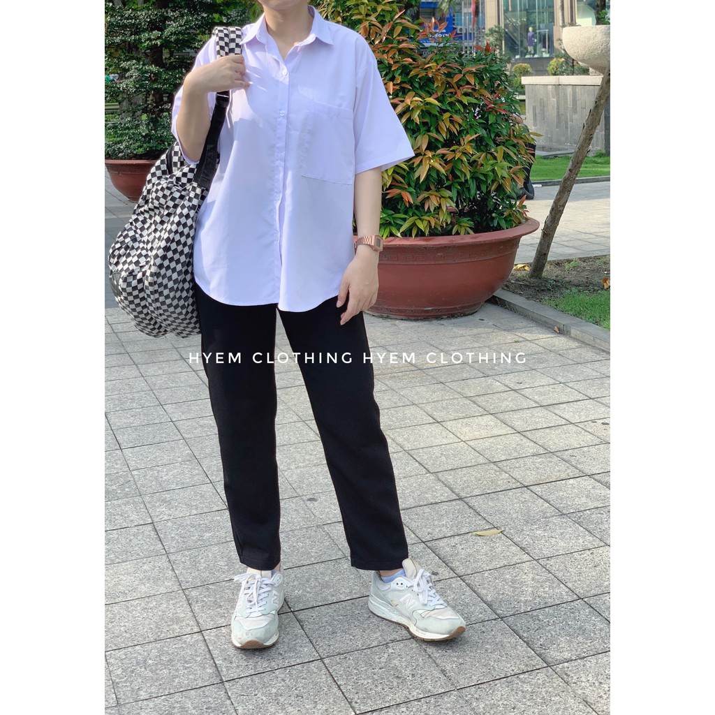 [Mã FAMARAL1 giảm 10K đơn 50K] Áo Sơ Mi Trắng Form Rộng Tay Lỡ Có Túi Đi Học, Đi Làm | BigBuy360 - bigbuy360.vn