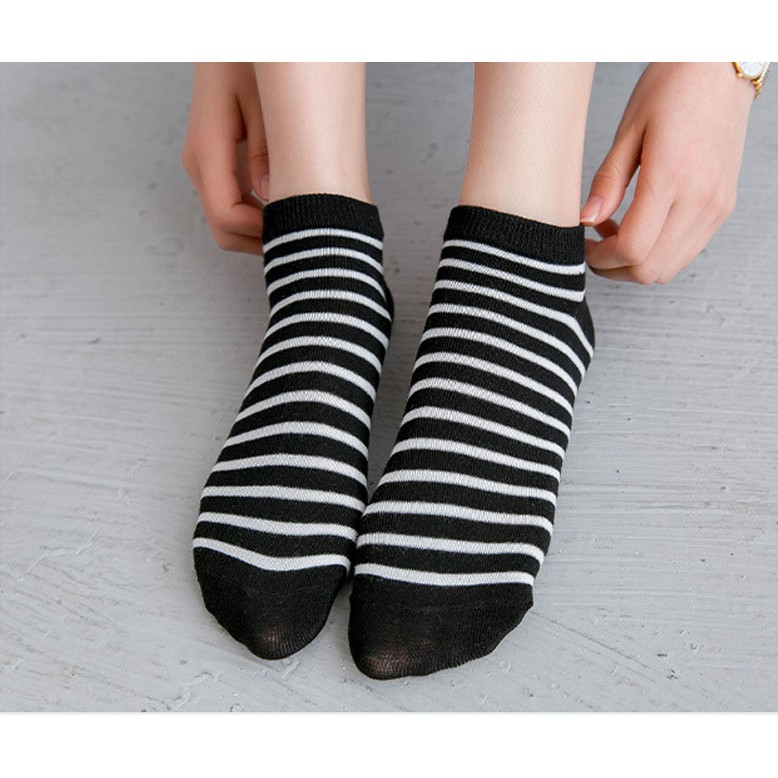 Combo 2 đôi tất ngắn TS644 vải cotton co giãn 4 chiều siêu bền