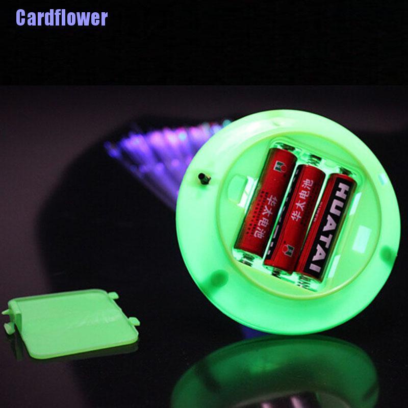 Cardflower  Color Changing LED Fiber Optic Night Light Lamp Stand Home Decor Colorful