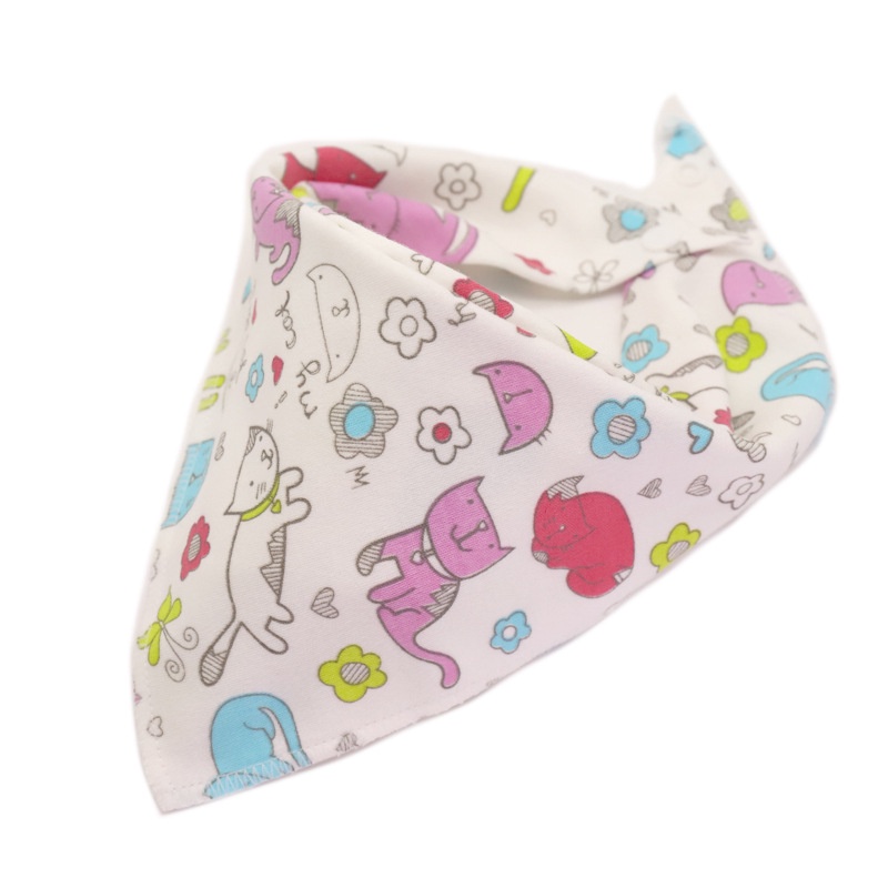 Mới 1 Yếm Cotton Tam Giác Họa Tiết Hoạt Hình Cho Bé