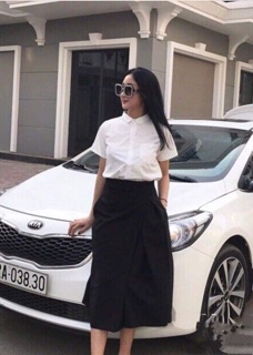 Chân váy tà lệch