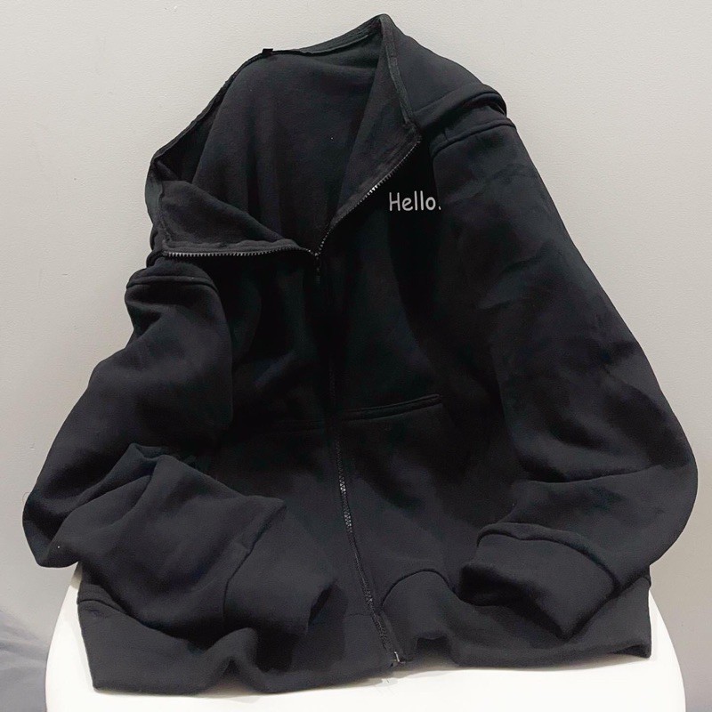 Áo khoác nỉ lót bông Hello unisex | BigBuy360 - bigbuy360.vn