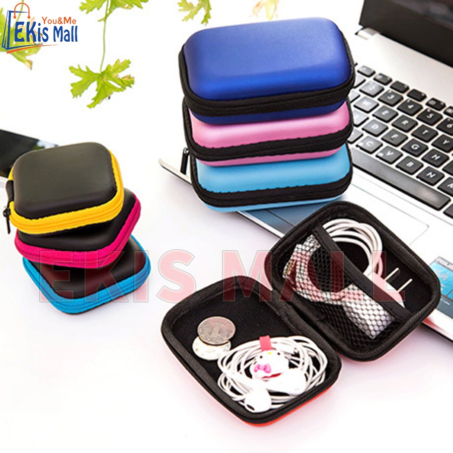 Túi mini đựng tai nghe củ sạc dây cáp sạc điện thoại Bao da đựng phụ kiện thời trang nhỏ gọn tiện lợi