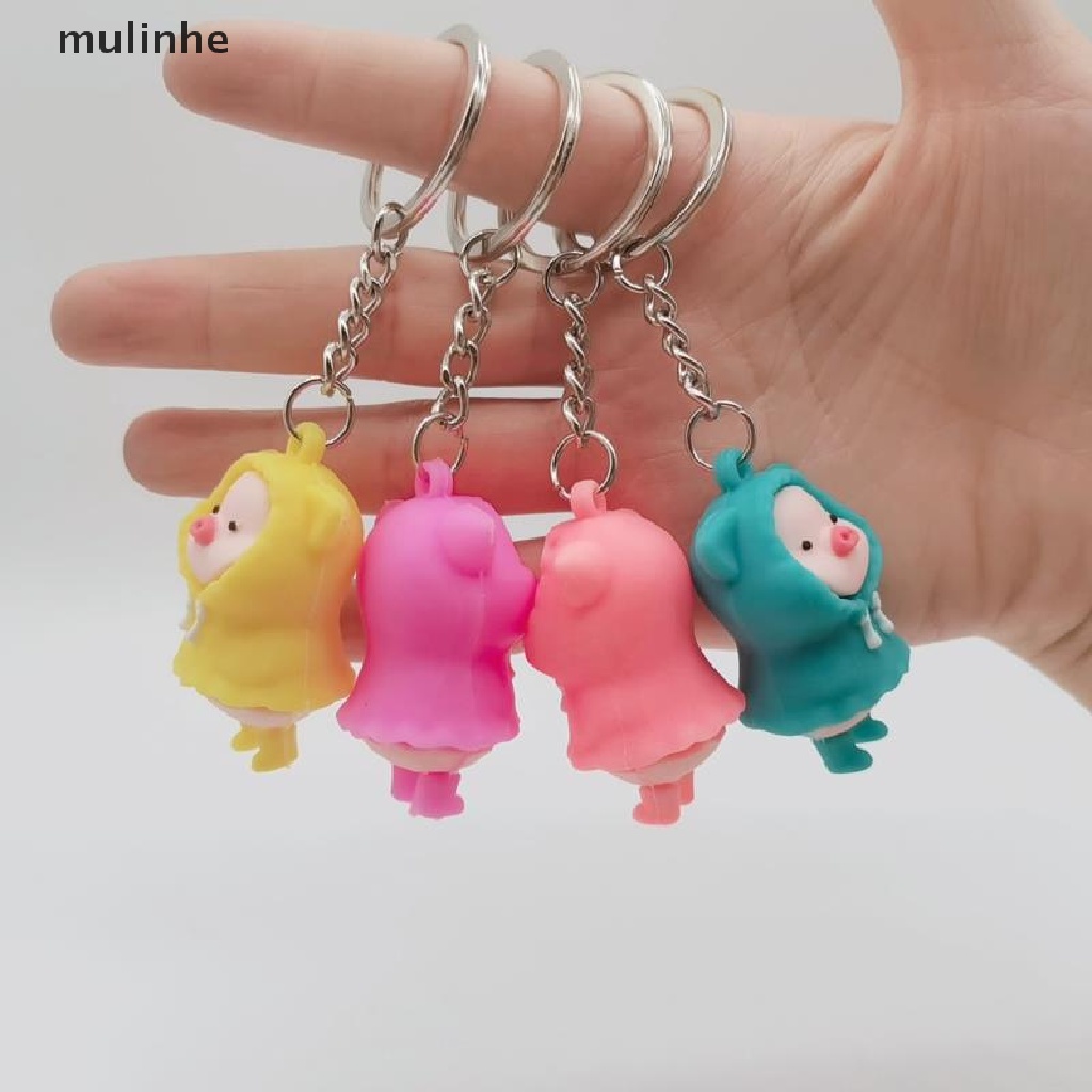 Móc Khóa Hình Chú Heo Mặc Áo Mưa Dễ Thương