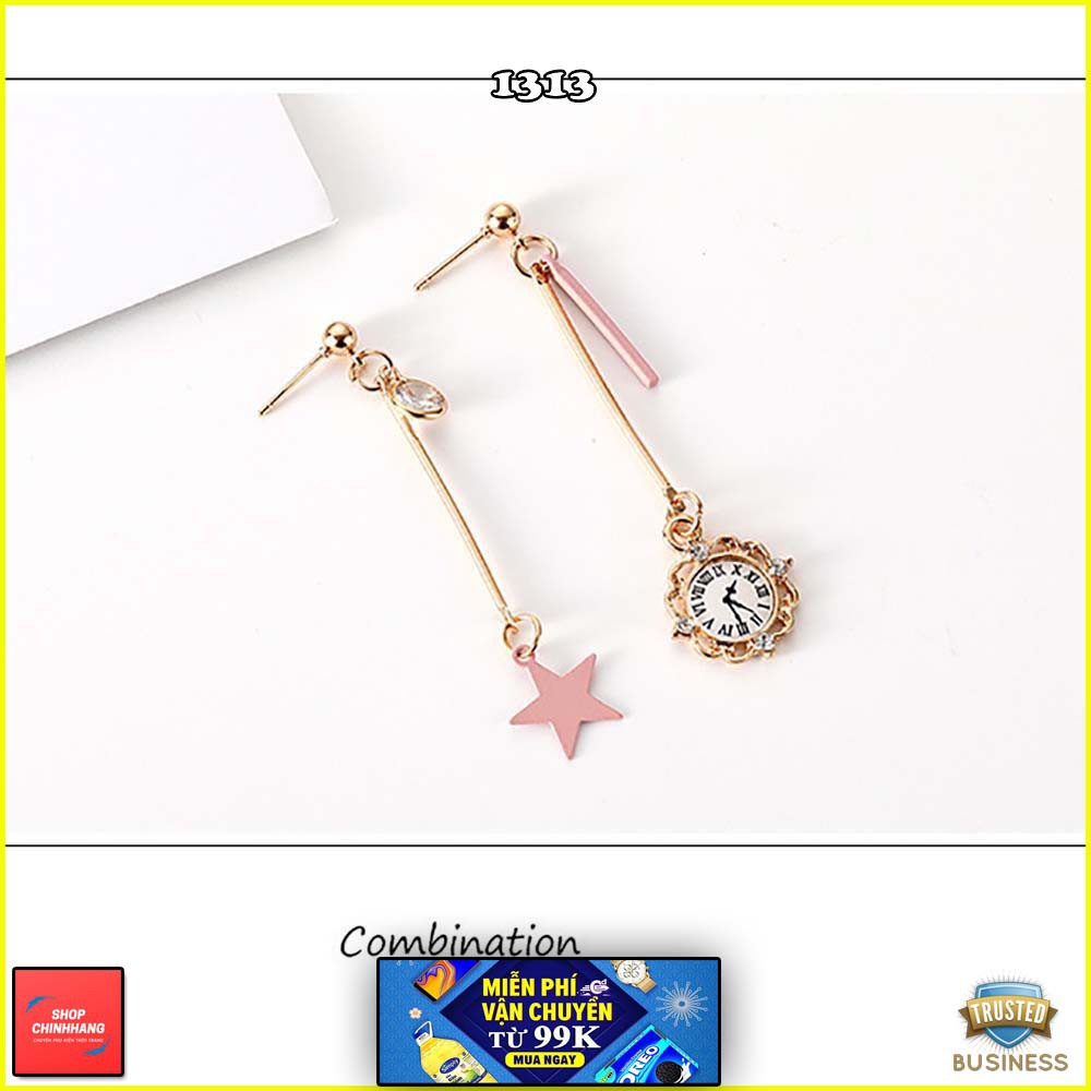 BÔNG TAI NỮ DÁNG DÀI MẶT ĐỒNG HỒ CỰC LẠ PHONG CÁCH - CH1313