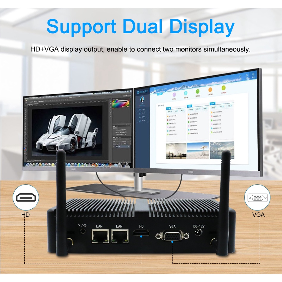 Máy tính mini, mini pc  EGLOBAL M3 Intel Celeron 2955U phù hợp shopping mall, văn phòng, etc. | BigBuy360 - bigbuy360.vn