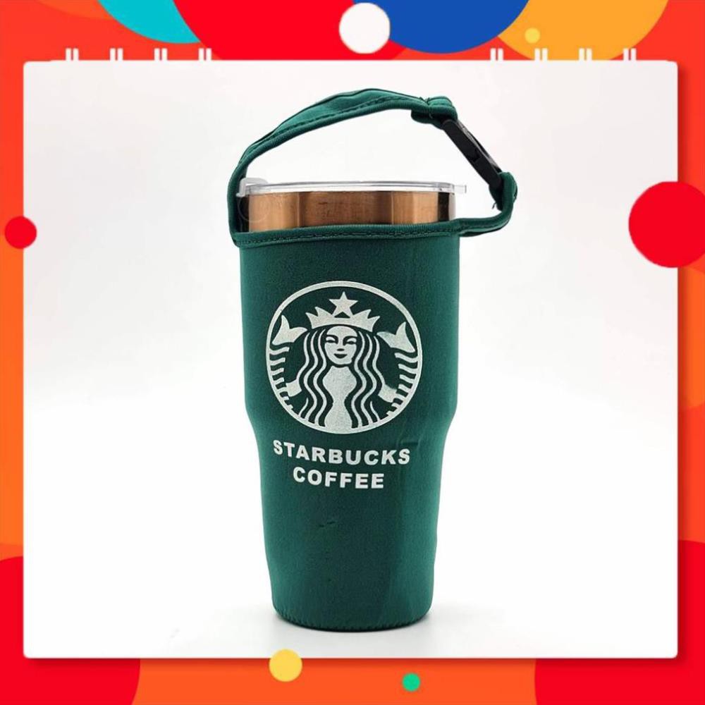 Bình Nước Cafe STARBUCKS Giữ Nhiệt 24h inox 304 Tặng Kèm Túi Xách