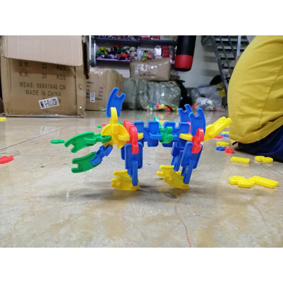 TÚI XẾP HÌNH LẮP GHÉP HÌNH TƯ DUY SÁNG TẠO THEO MẪU