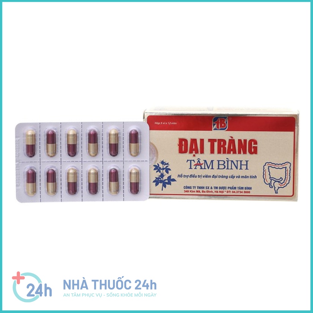 Viên uống Đại Tràng Tâm Bình, hỗ trợ giảm các triệu chứng đại tràng co thắt, rối loạn tiêu hóa - Hộp 60 Viên