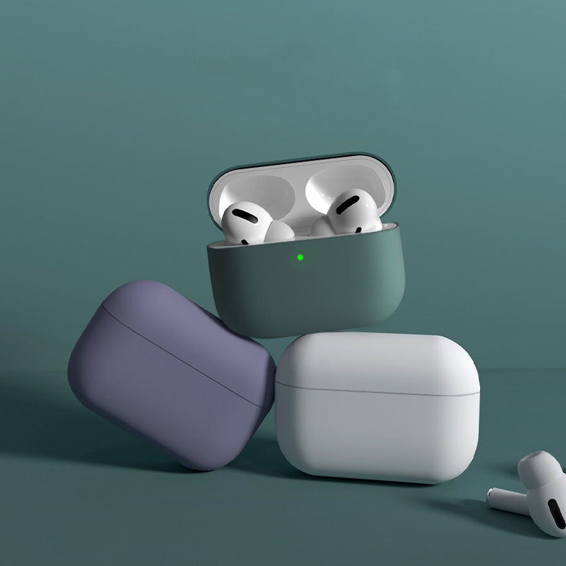 【hộp đựng tai nghe】Vỏ bảo vệ hộp sạc tai nghe bluetooth SPRISE silicon có móc khóa thích hợp cho Airpods 1 / 2 / 3 / Pro