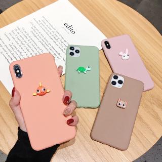 Iphone 6 6S Plus 7 8 Plus XR Xs Max 11 12 Pro Max SE 2020 Cá Thỏ Rùa Dễ Thương DIY Mềm TPU Bao Da