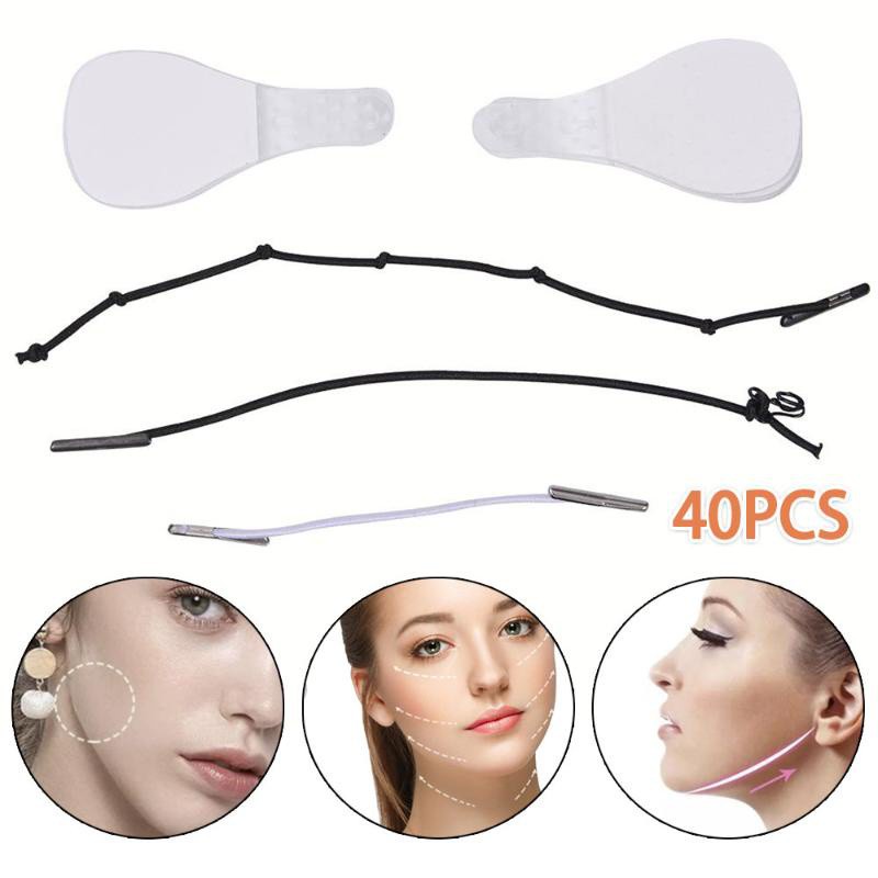 Set 40 / 40 Miếng Dán Nâng Cơ Mặt Tạo Cằm Chữ V Vô Hình Nhanh Chóng