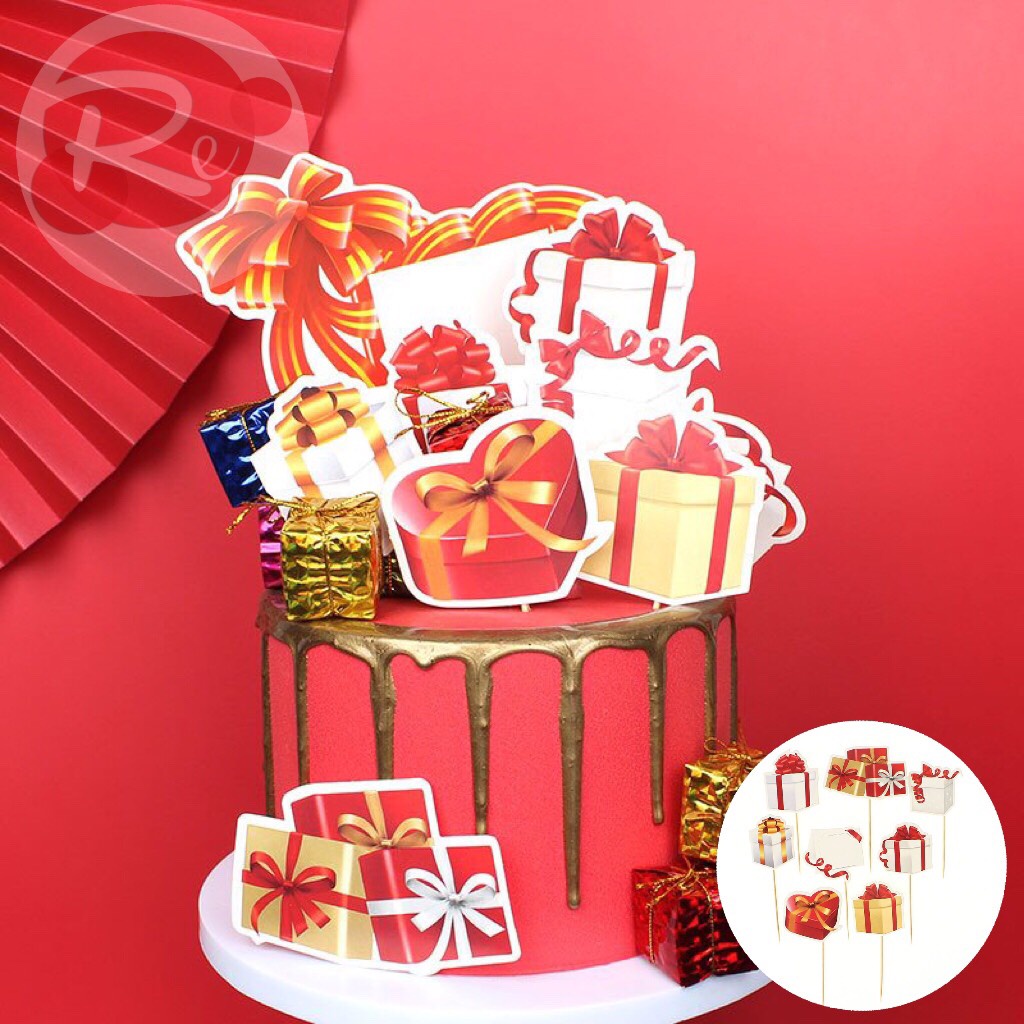 [SIÊU RẺ❤️] – SCG Hộp quà - Trang trí bánh sinh nhật bánh kem