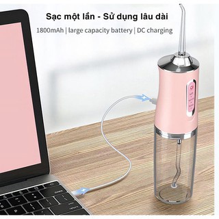 Máy Tăm Nước Vệ Sinh Răng Miệng Oral irrigator Chăm Sóc Răng Niềng Nhạy Cảm Loại Bỏ Thức Ăn Thừa Công Nghệ Châu Âu