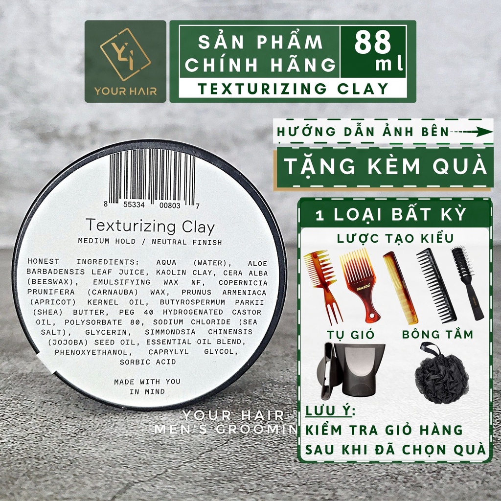 Sáp tạo kiểu Firsthand Supply TEXTURIZING CLAY - 88ml