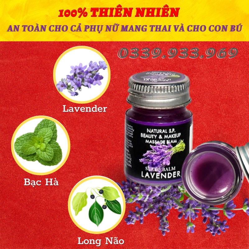 Dầu Cù Là Giúp Ngủ Ngon Giảm Stress - Dầu Cù Là Lavender Sleep Balm Thái Lan