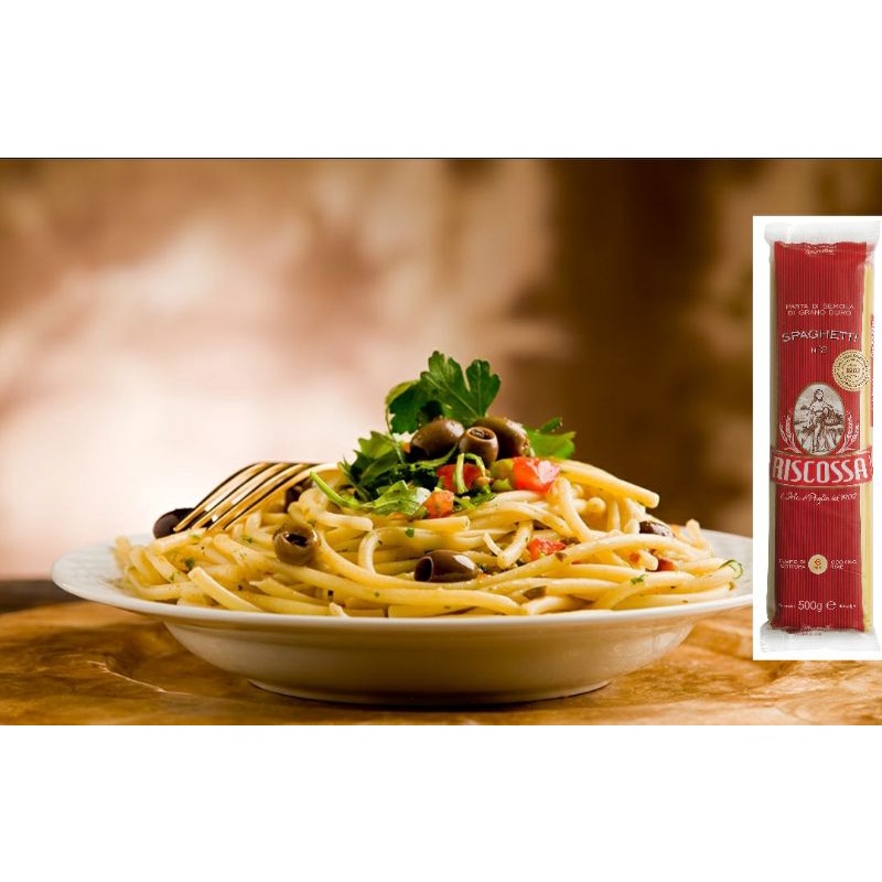 [NK từ Italy] Mỳ Ý số 3 RISCOSSA {Since 1902} Spaghetti / Pasta cao cấp gói 500gr  Hàng chính hãng (Nui đũa Ý = Mì đũa)