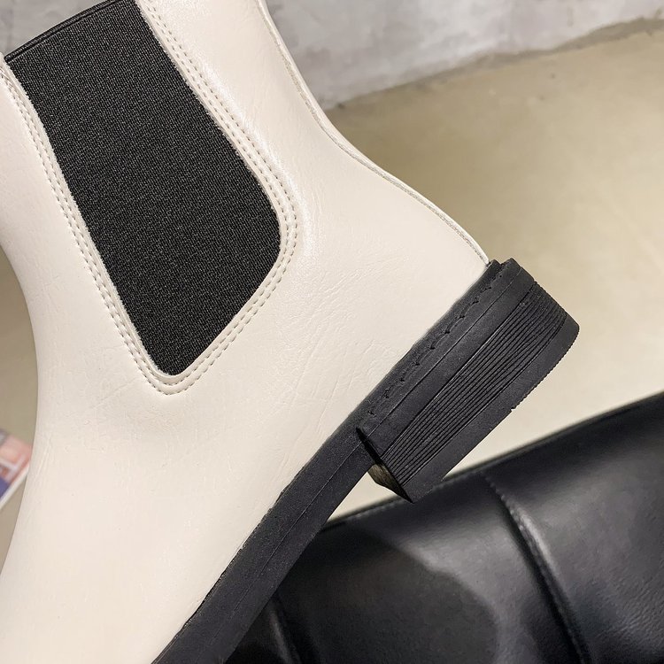 Square Toe Low Heel Elastic Slip on Boots | BigBuy360 - bigbuy360.vn